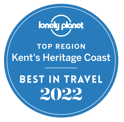 Lonely Planet - Top Region Kent's Heritage Coast. Best in Travel 2022.
